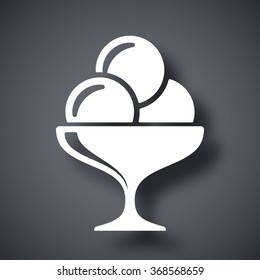 Ice cream icon, vector