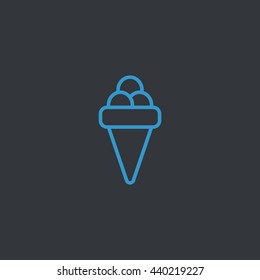 Ice cream Icon Vector. 