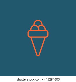 Ice cream Icon Vector. 