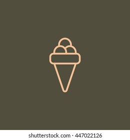 Ice cream Icon Vector. 