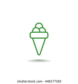 Ice cream Icon Vector. 