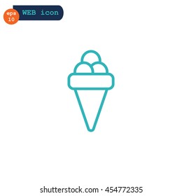 Ice cream Icon Vector. 