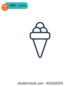 Ice cream Icon Vector. 