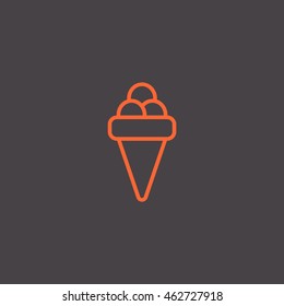 Ice cream Icon Vector. 