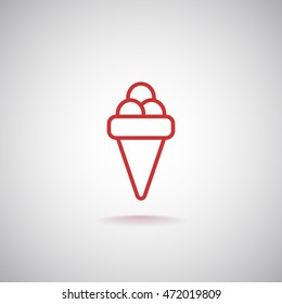 Ice cream Icon Vector. 