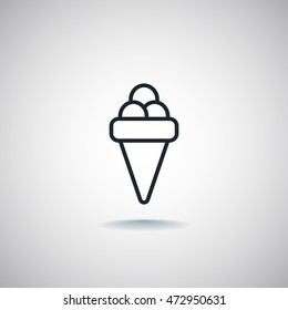 Ice cream Icon Vector. 