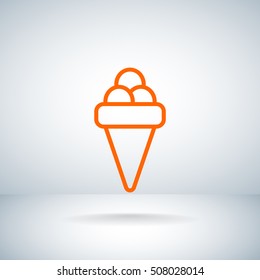 Ice cream Icon Vector. 