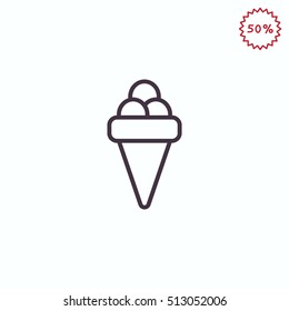 Ice cream Icon Vector. 
