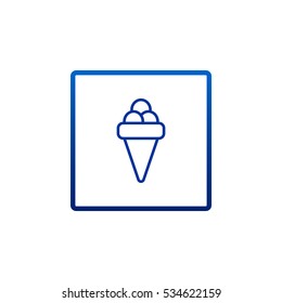 Ice cream Icon Vector. 