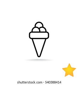 Ice cream Icon Vector. 