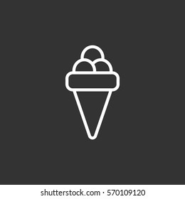 Ice cream Icon Vector. 