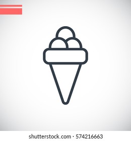 Ice cream Icon Vector. 