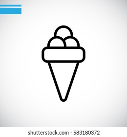 Ice cream Icon Vector. 