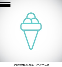 Ice cream Icon Vector. 
