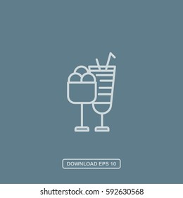 Ice cream icon vector