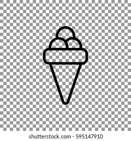 Ice cream Icon Vector. 