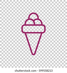 Ice cream Icon Vector. 