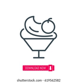 Ice cream icon, vector