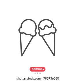 Ice cream icon vector