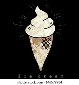 Ice cream icon. Vector art