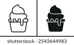 Ice cream icon vector basic design simple and modern templates concept