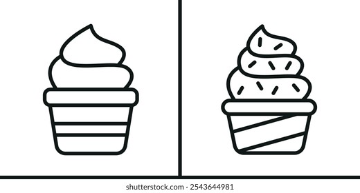 Ice cream icon vector basic design simple and modern templates concept