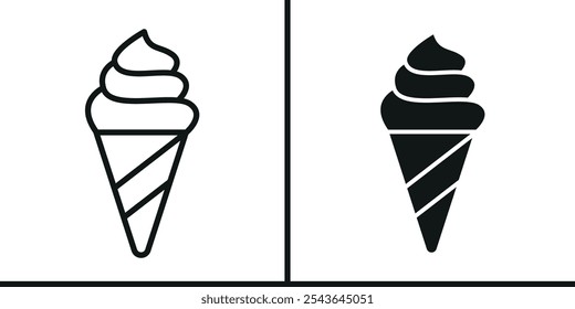 Ice cream icon vector basic design simple and modern templates concept