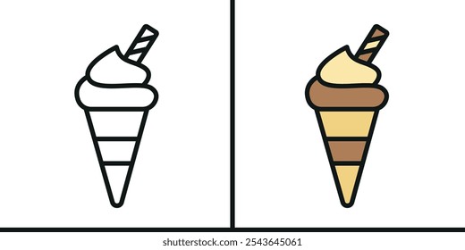 Icono de helado Vector de diseño básico concepto de Plantillas simple y moderno