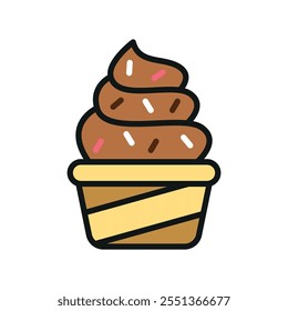 Ice cream icon vector basic design simple and modern templates concept