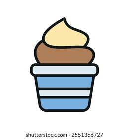 Ice cream icon vector basic design simple and modern templates concept