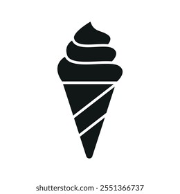 Ice cream icon vector basic design simple and modern templates concept