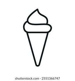 Ice cream icon vector basic design simple and modern templates concept