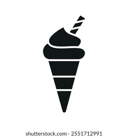 Ice cream icon vector basic design simple and modern templates concept