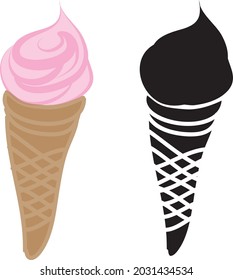 Ice Cream icono vectorial de color