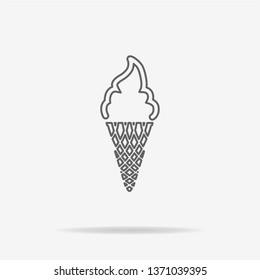 Ice cream icon. Vector concept illustration for design.