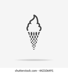 Ice cream icon. Vector concept illustration for design.