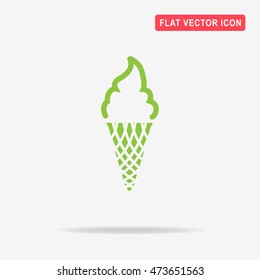 Ice cream icon. Vector concept illustration for design.