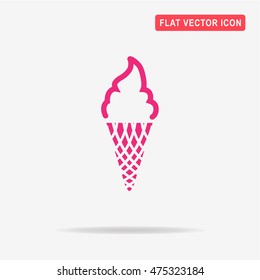 Ice cream icon. Vector concept illustration for design.