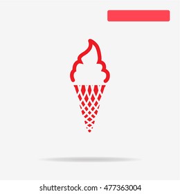 Ice cream icon. Vector concept illustration for design.