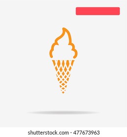 Ice cream icon. Vector concept illustration for design.