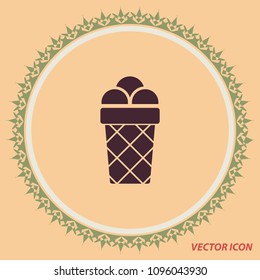 Ice cream icon, vector design element