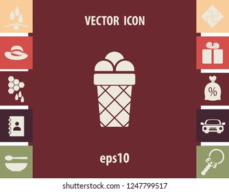 Ice cream icon, vector design element