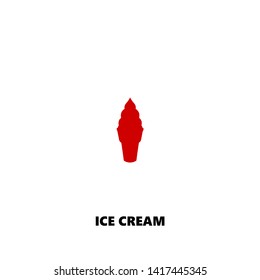 ice cream icon. ice cream vector design. sign design. red color
