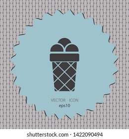 Ice cream icon, vector design element