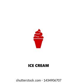 ice cream icon. ice cream vector design. sign design. red color