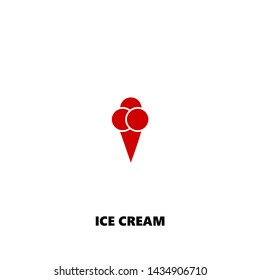 ice cream icon. ice cream vector design. sign design. red color