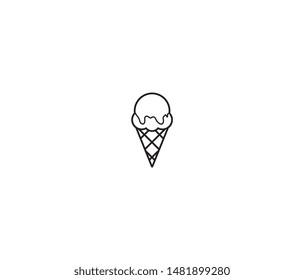 ice cream icon vector design element logo template