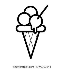 Ice cream icon vector design template
