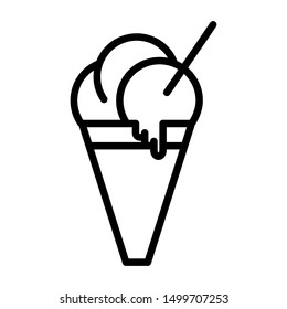 Ice cream icon vector design template