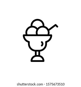 
ice cream icon vector design template on white background